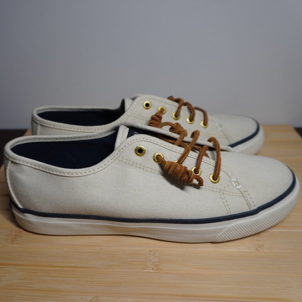 Women's Sperry Pier View Sneaker. Size 8M, Ivory. New.